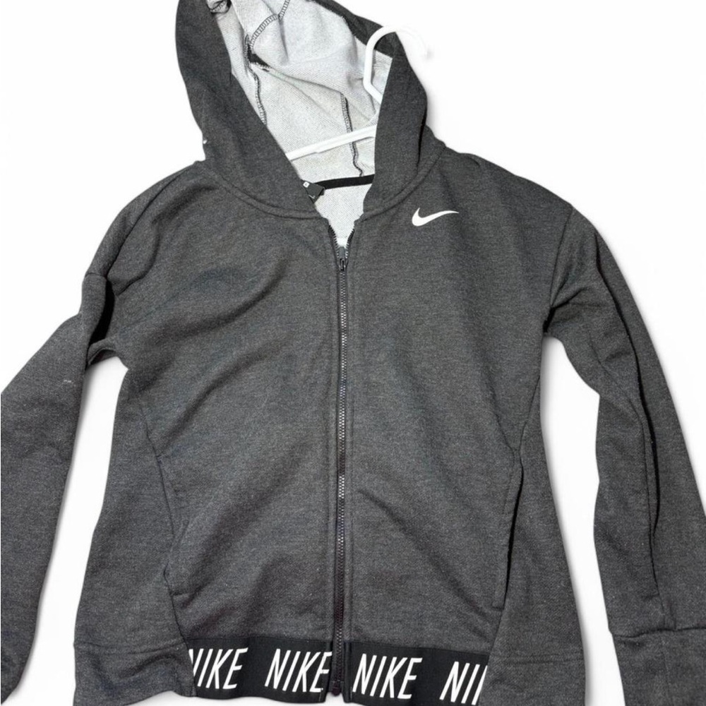 Nike Gray Zip-Up Hoodie CropTop